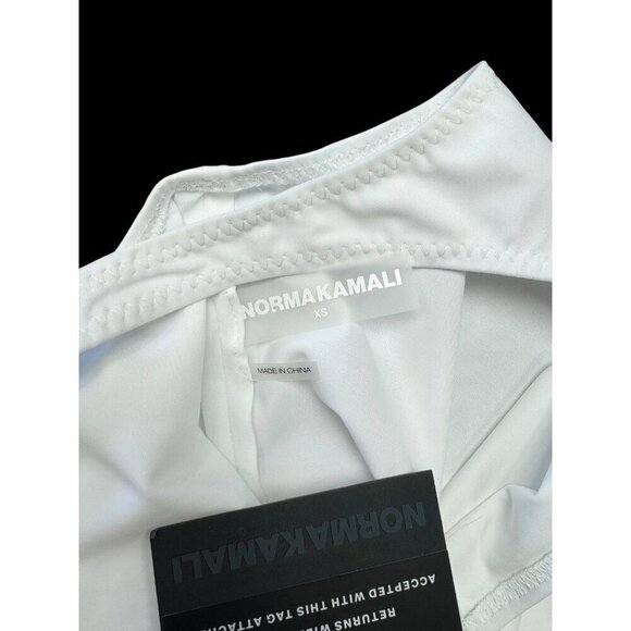 Norma Kamali Sz XS Swimsuit White Mio One Shoulder One Piece Designer Luxury - Picture 5 of 5